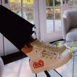 Levency Couples PLAY Heart Lace Up Sneakers