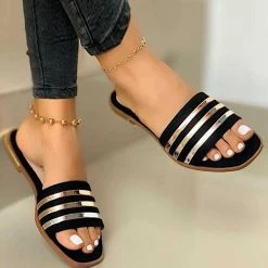 Levency Square Toe Flat Slipper