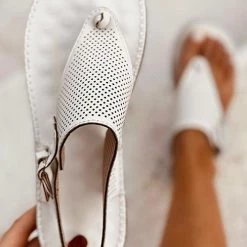 Levency New In T-Strap Perforated Sandals