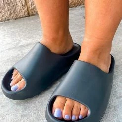 Levency Open Toe Chunky Footbed Slippers