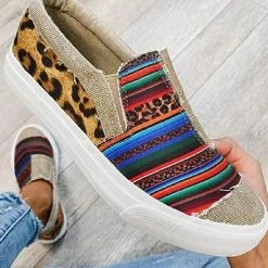 Levency Snake Leopard Mixed Print Slip-on Canvas New In 10 Levency Snake Leopard Mixed Print Slip-on Canvas New In