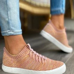 Levency Knit Elastic Band Sneakers New In