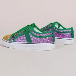 Levency Green & Gold Glitter Sneaker