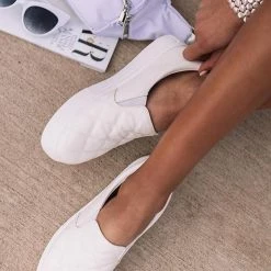 Levency Quilted Flat Slip On Sneaker New In