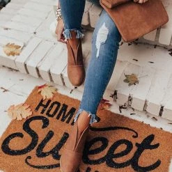 Levency New In V Cut Out Slip On Ankle Boots