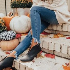 Levency New In V Cut Out Slip On Ankle Boots