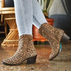 Levency New In Slip On Mid Chunky Heels Boots