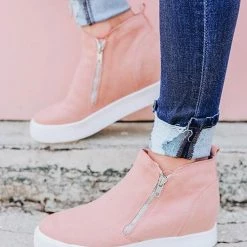 Levency Side Zipper Wedge Sneaker New In