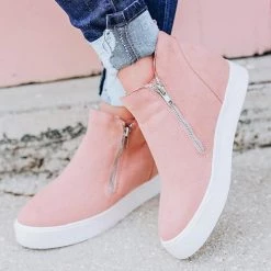 Levency Side Zipper Wedge Sneaker New In