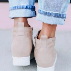 Levency Side Zipper Wedge Sneaker New In