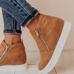 Levency Side Zipper Wedge Sneaker New In