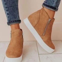 Levency Side Zipper Wedge Sneaker New In