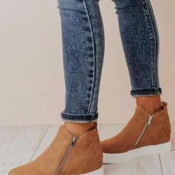 Levency Side Zipper Wedge Sneaker New In