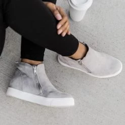 Levency Side Zipper Wedge Sneaker New In