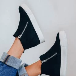 Levency Side Zipper Wedge Sneaker New In