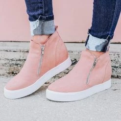 Levency Side Zipper Wedge Sneaker New In