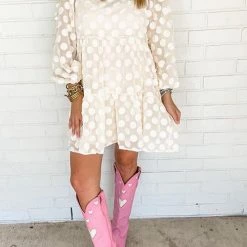 Levency Heart Slip On Cowgirl Boots