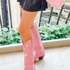 Levency Heart Slip On Cowgirl Boots