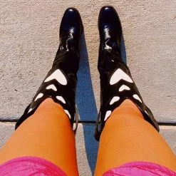 Levency Heart Slip On Cowgirl Boots