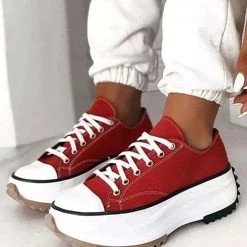 Levency Sawtooth Platform Lace Up Snakers