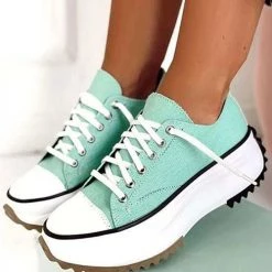 Levency Sawtooth Platform Lace Up Snakers