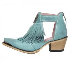 Levency Hollow Tassels Chunky Heels Ankle Boots New In