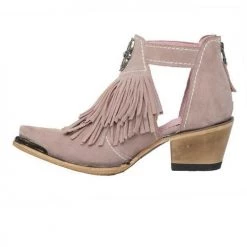 Levency Hollow Tassels Chunky Heels Ankle Boots New In
