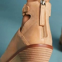 Levency Chunky Heel Zipper Ankle Booties