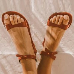 Levency Buckle Open Toe Flat Sandals New In