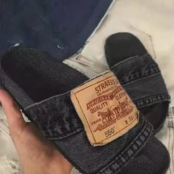 Levency New In OG Denim Flat Slipper