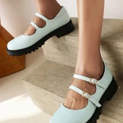 Levency Double Buckle Decor Flatform Mary Jane Shoes 15 Levency Double Buckle Decor Flatform Mary Jane Shoes