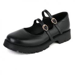 Levency Double Buckle Decor Flatform Mary Jane Shoes 19 Levency Double Buckle Decor Flatform Mary Jane Shoes
