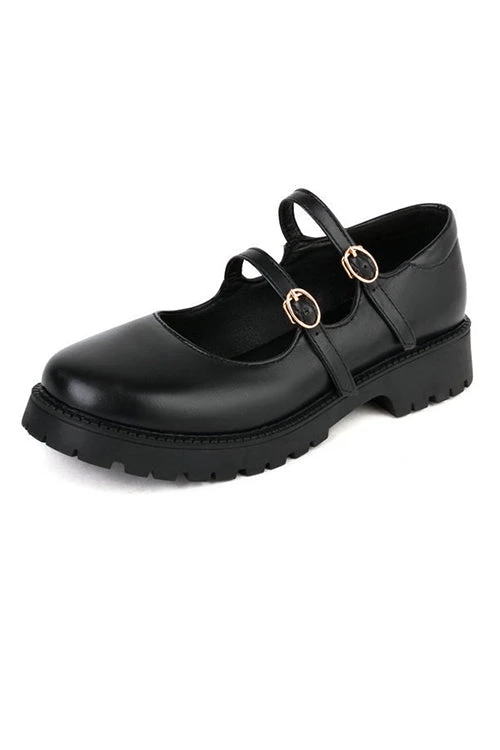 Levency Double Buckle Decor Flatform Mary Jane Shoes 9 Levency Double Buckle Decor Flatform Mary Jane Shoes