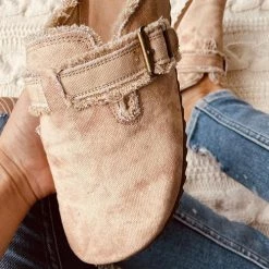 Levency Fringed Serape Slip-on Slipper