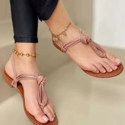 Levency Twist Flip Flops Flats Sandals