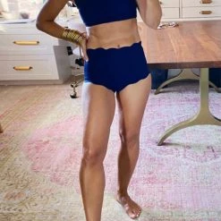 Levency Scalloped One Shoulder Bikini Set New In