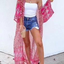 Levency Floral Print Long Sleeve Cardigan New In