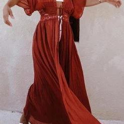 Levency Half Sleeve Lace Up Cardigan