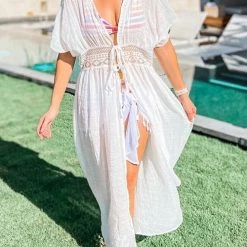 Levency Lace Up Bat Cover Up New In