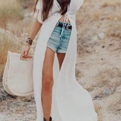 Levency Lace Up Bat Cover Up New In