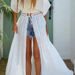 Levency Lace Up Bat Cover Up New In