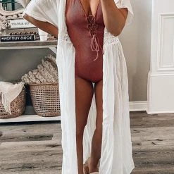 Levency Lace Up Bat Cover Up New In