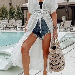 Levency Lace Up Bat Cover Up New In