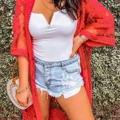 Levency New In Lace See Though Cover Up