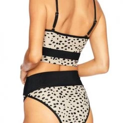 Levency New In Leopard Patchwork High Waist Bikini Set