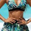 Levency New In Tropical Halter Peplum Bikini Set