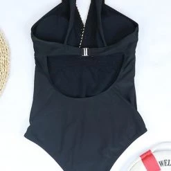 Levency Split Joint Backless One Piece Swimwear