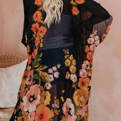 Levency Your Sunny Day Floral Print Kimono