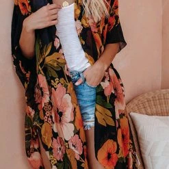 Levency Your Sunny Day Floral Print Kimono