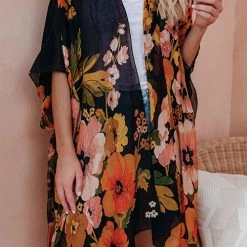 Levency Your Sunny Day Floral Print Kimono